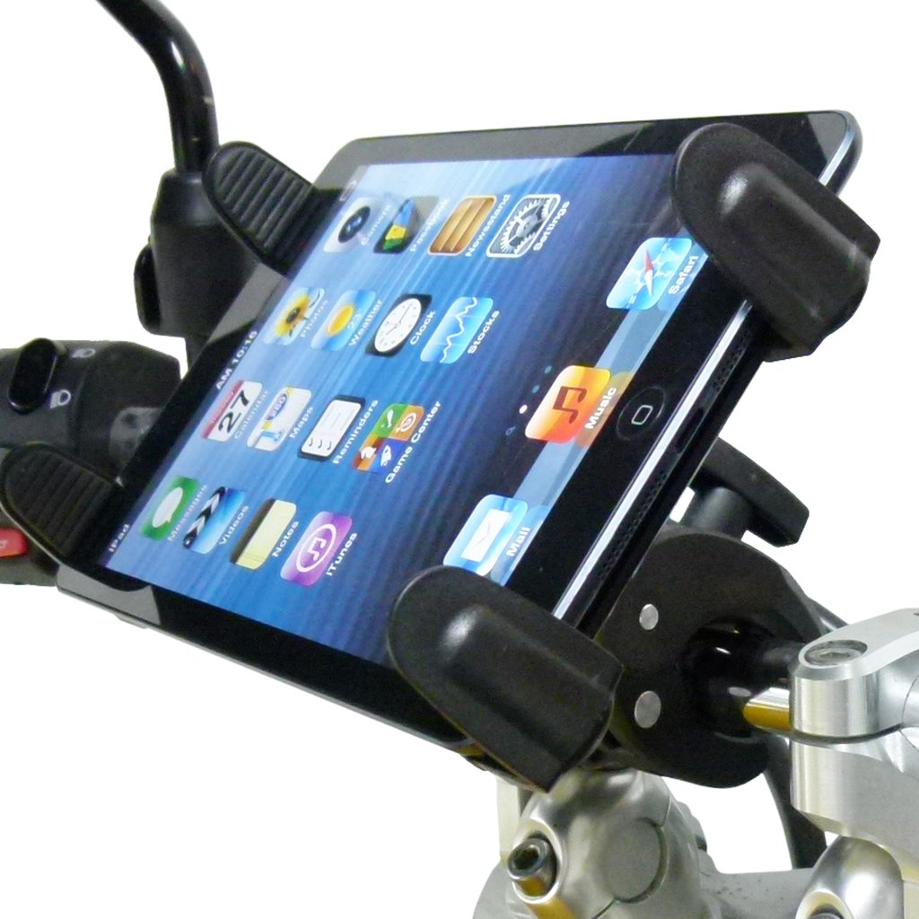 Adjustable Robust Clamp Motorbike Handlebar Tablet Mount for iPad Mini - 2019 edition (sku 49562) - BuyBits Ltd UK
