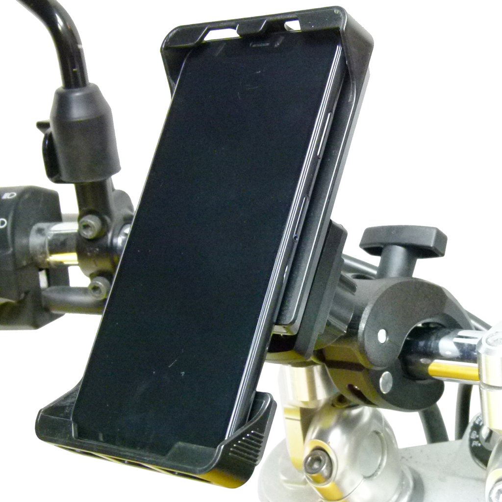 Adjustable Robust Motorbike Clamp Mount with Rain Cover for iPhone 7 PLUS (5.5") (sku 49714) - BuyBits Ltd UK