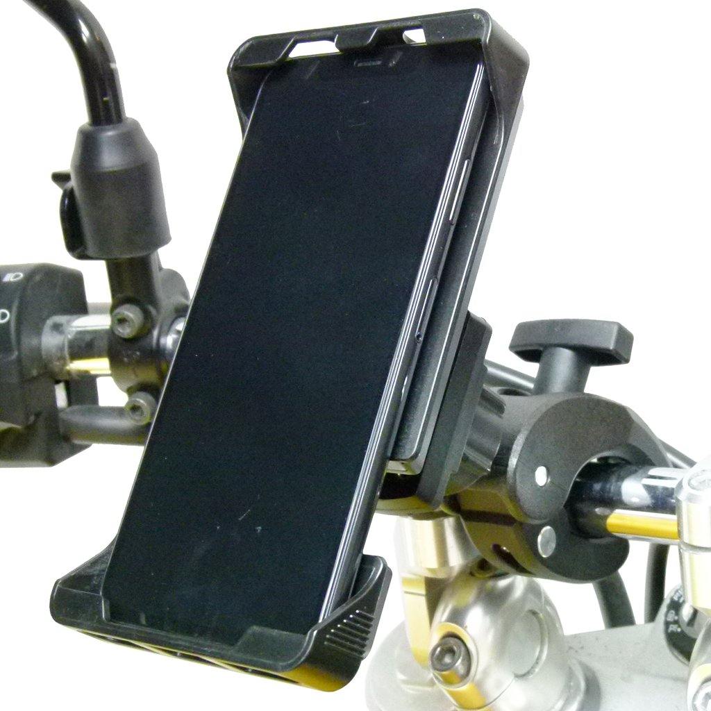 Adjustable Robust Motorbike Clamp Mount with Rain Cover for iPhone 11 (sku 49707) - BuyBits Ltd UK