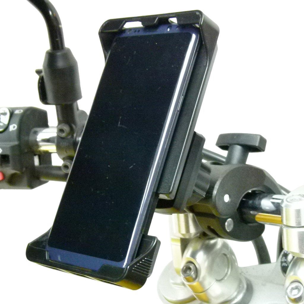 Adjustable Robust Motorbike Clamp Mount with Rain Cover for Samsung Galaxy S10e (sku 49723) - BuyBits Ltd UK