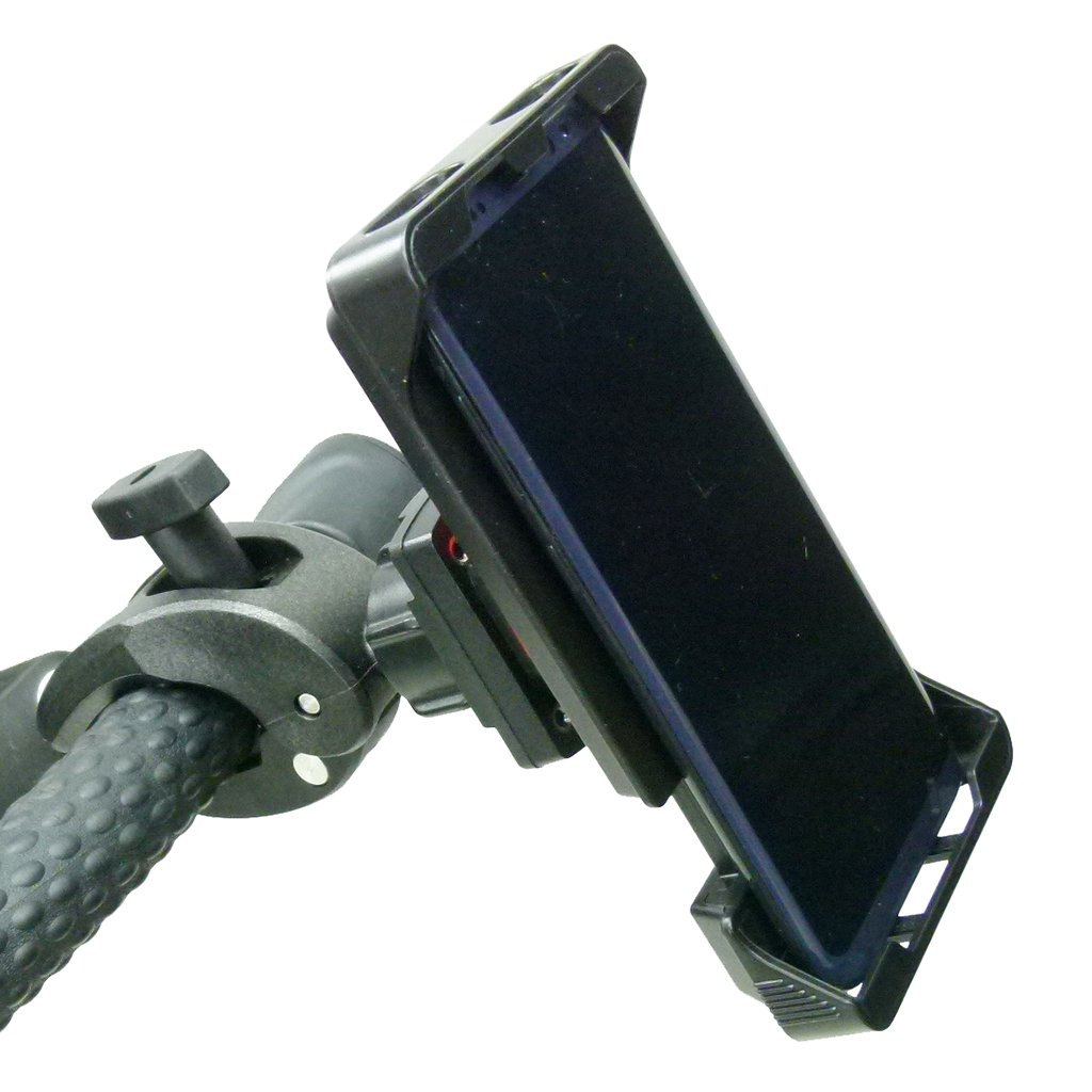 Adjustable Robust Golf Trolley Clamp Mount with Rain Cover for Samsung Galaxy S20 Ultra (sku 51905) - BuyBits Ltd UK
