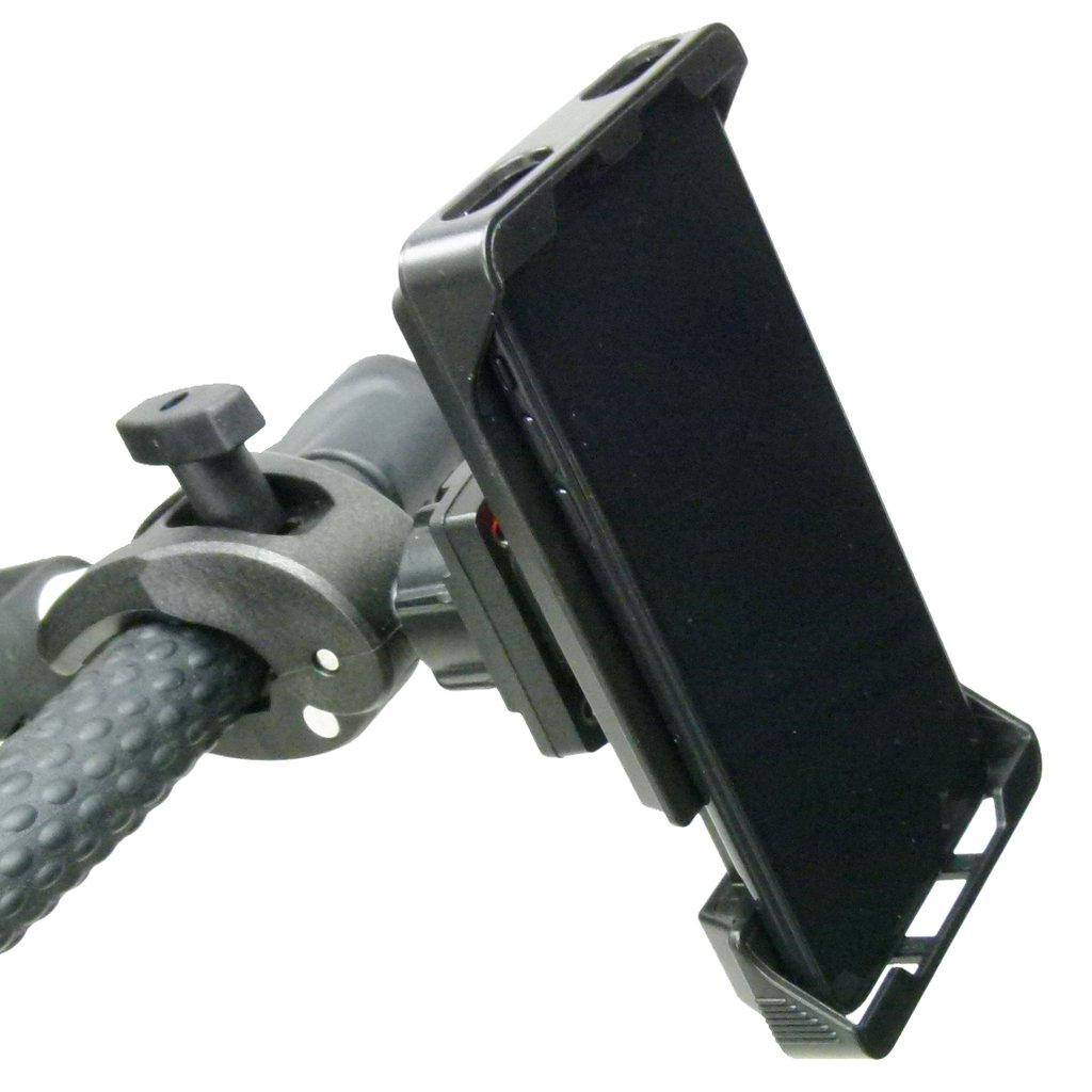 Adjustable Robust Golf Trolley Clamp Mount with Rain Cover for iPhone SE 2 (2020) (sku 53289) - BuyBits Ltd UK