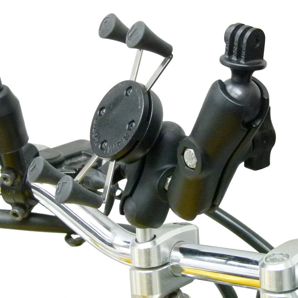 Motorcycle M8 Mount X-Grip for Mobile devices and Extended GoPro camera mount (sku 50146) - BuyBits Ltd UK