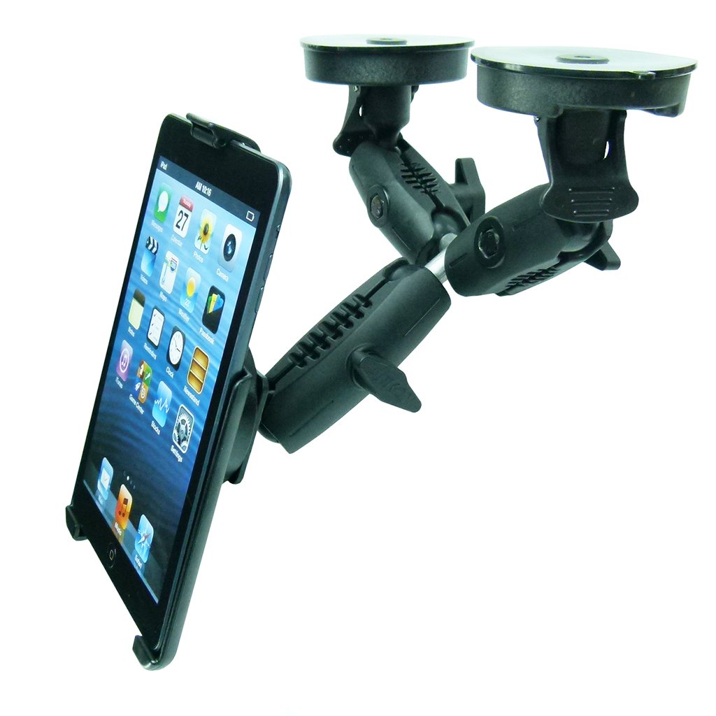 Dedicated Robust Double Windshield Suction Mount for Heavy Machinery fits iPad Mini 2019 (sku 50261) - BuyBits Ltd UK