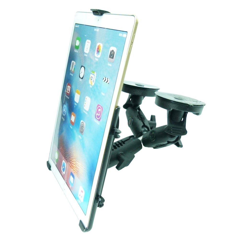 Dedicated Robust Double Windshield Suction Mount for Heavy Machinery fits iPad PRO 12.9" (sku 50266) - BuyBits Ltd UK