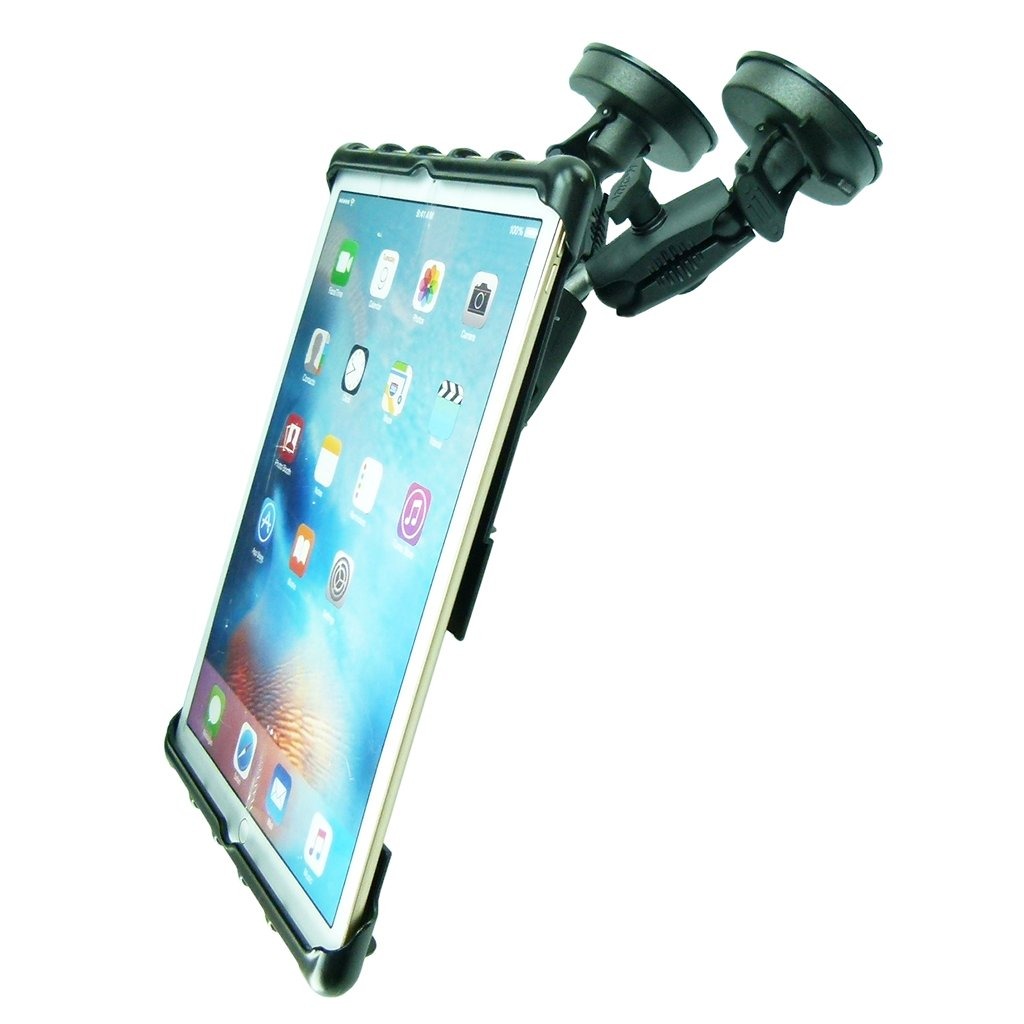 Adjustable Robust Double Windshield Suction Mount for Heavy Machinery fits iPad PRO 12.9" (sku 50267) - BuyBits Ltd UK