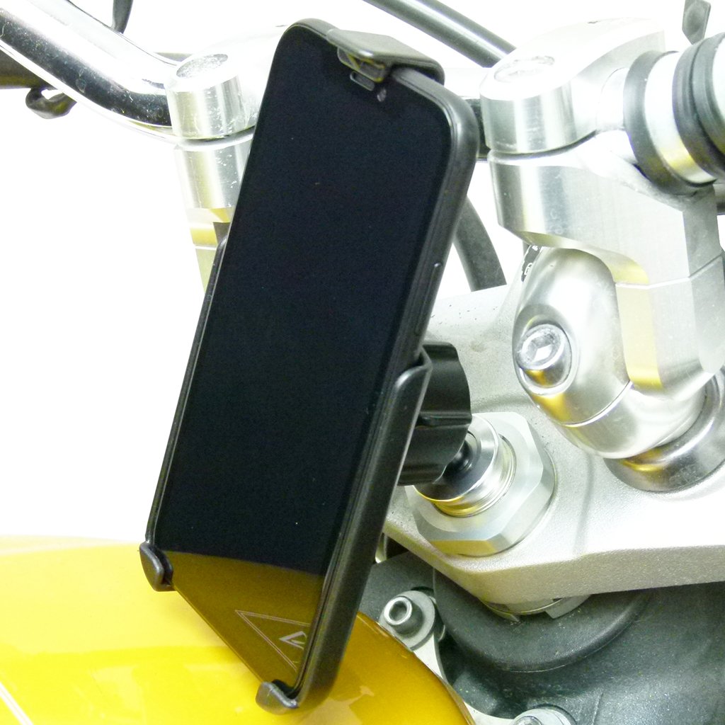 15-17mm Motorcycle Fork Stem Mount with Dedicated RAM Holder for iPhone 11 (sku 50295) - BuyBits Ltd UK