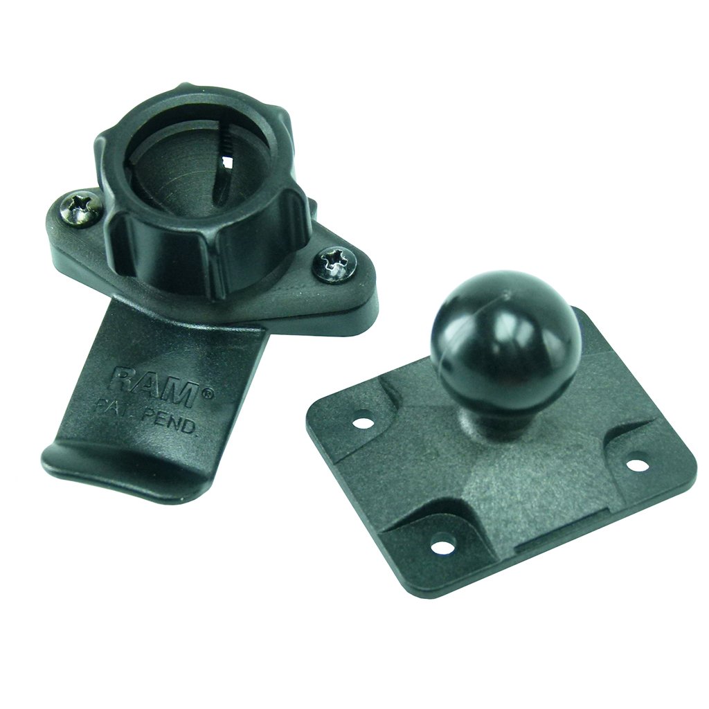RAM Spine Clip Holder for Garmin Devices &amp; Screw down Permanent Base Fleet Mount (sku 50985) - BuyBits Ltd UK
