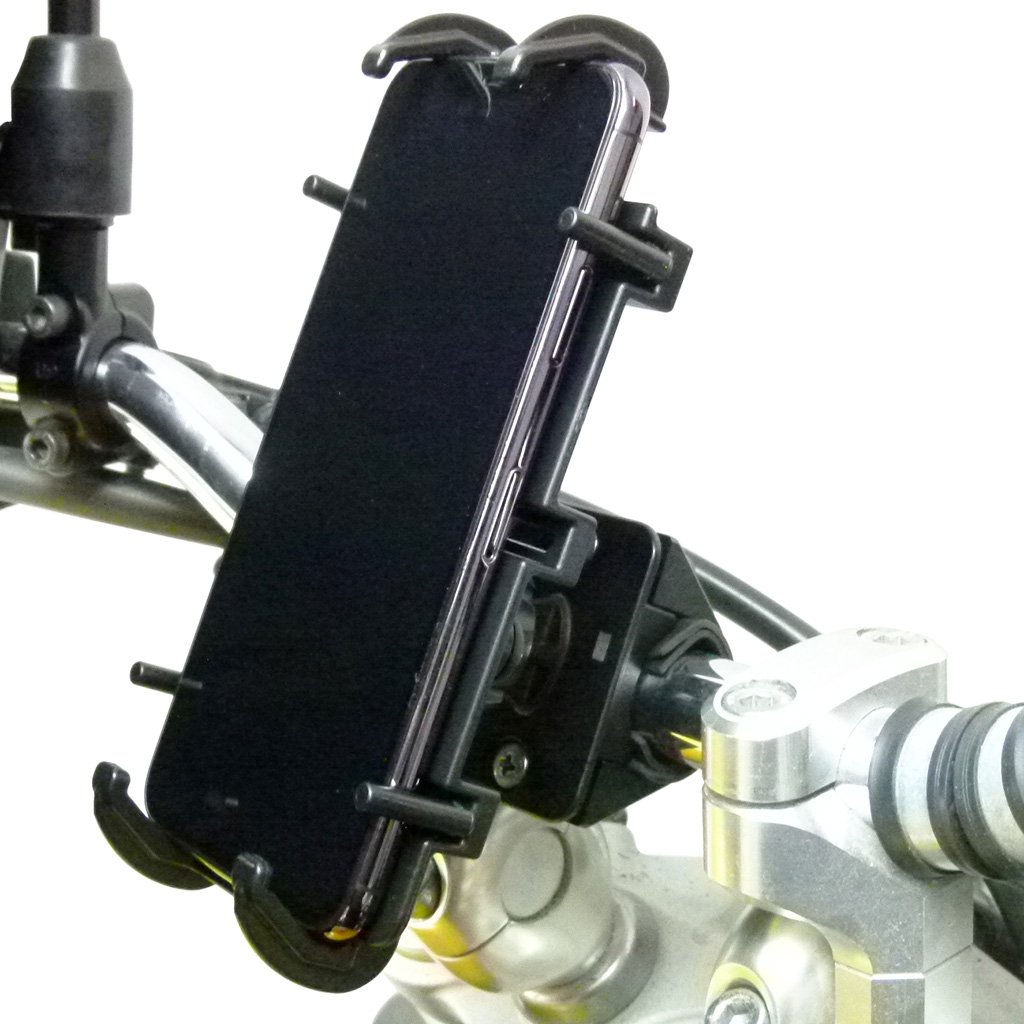 Motorcycle Handlebar Mount &amp; Quick Grip XL Holder for Samsung Galaxy Note 10 Plus (sku 52553) - BuyBits Ltd UK