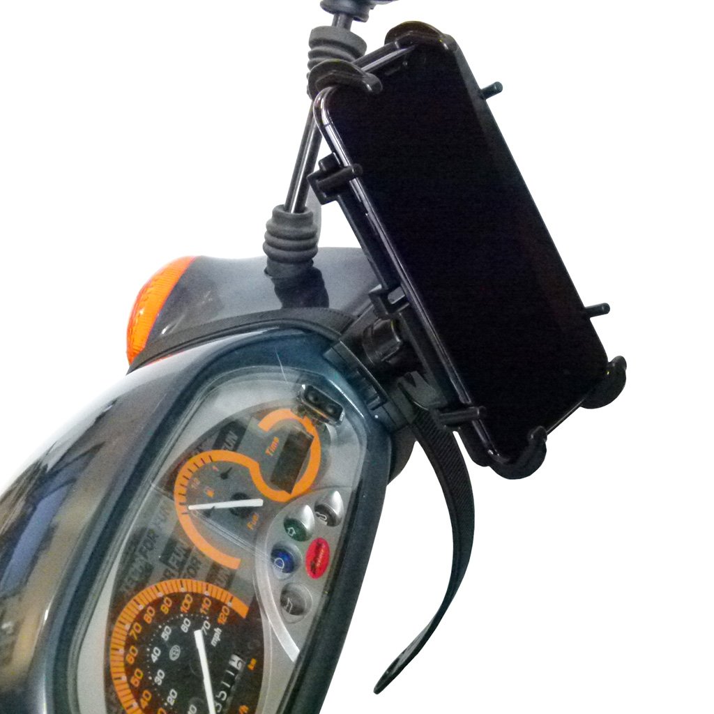 Scooter - Moped Collar Mount &amp; Quick Grip XL Holder for Samsung Galaxy S10 5G (sku 53138) - BuyBits Ltd UK