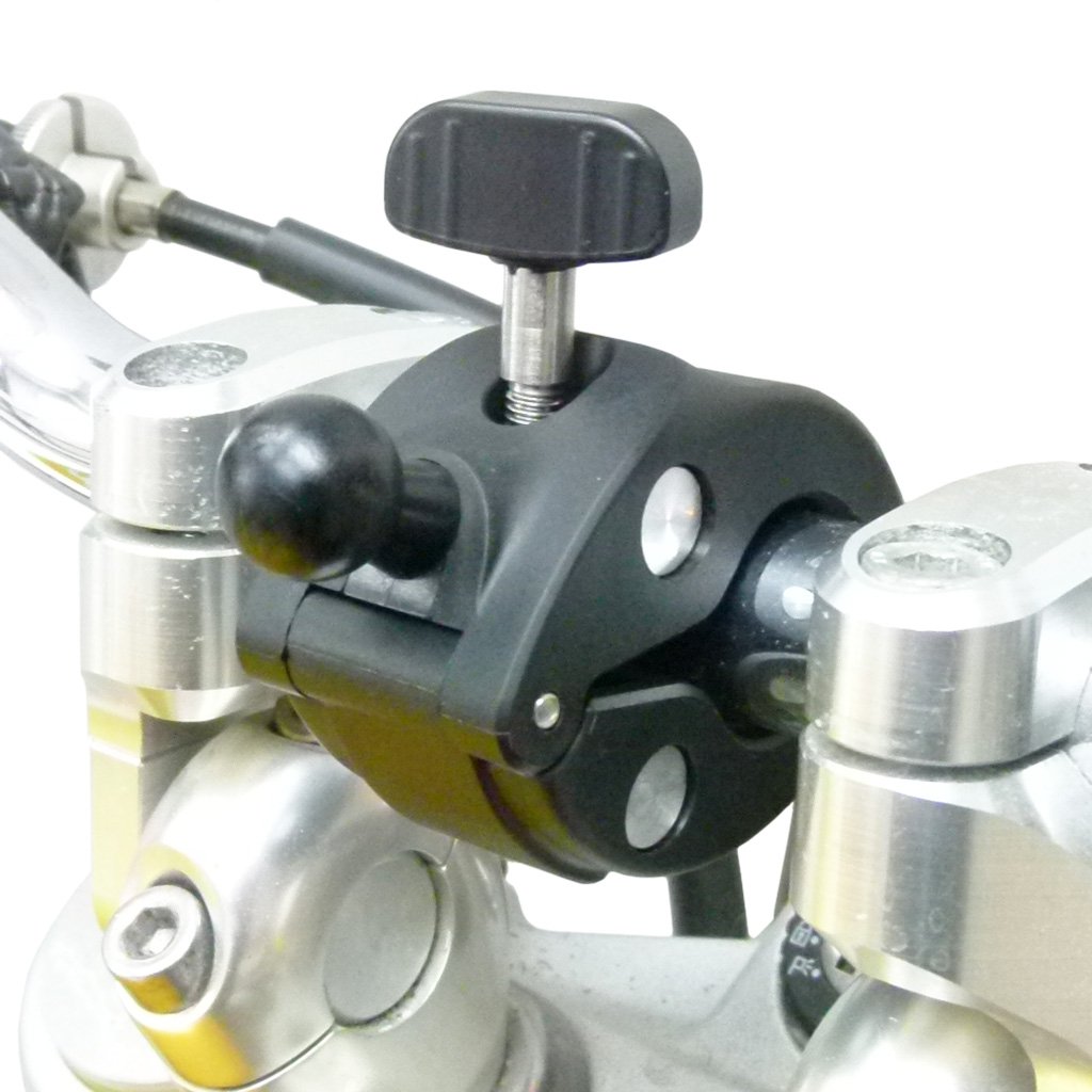 Motorcycle Small Clamp Mount &amp; Quick Grip XL Holder for iPhone 8 Plus (5.5) (sku 52595) - BuyBits Ltd UK
