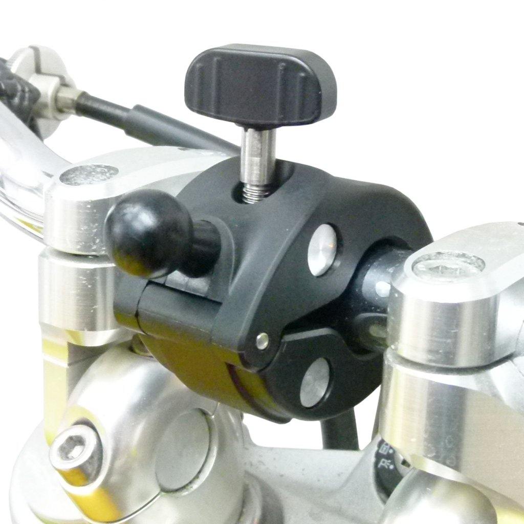 Motorcycle Small Clamp Mount &amp; Quick Grip XL Holder for iPhone 11 Pro Max (sku 52599) - BuyBits Ltd UK