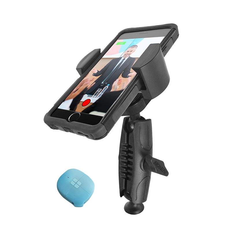 TWBRV01 ARKON TW Broadcaster Tripod or Monopod Smartphone Mount for Live Mobile Broadcasting (sku 33006)