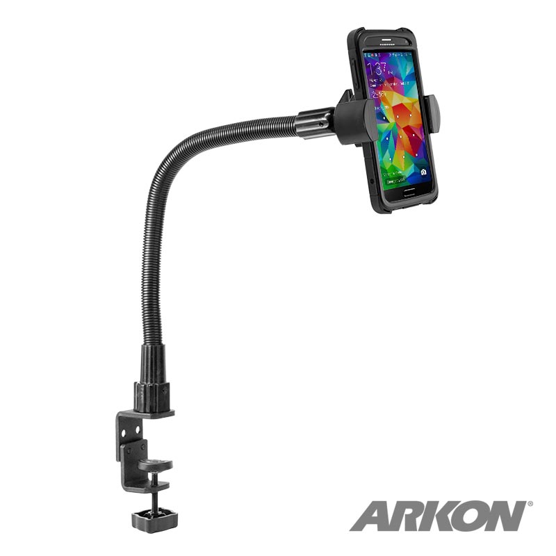 Arkon RV186-22 RoadVise Heavy-Duty Phone Clamp Mount with 22" Gooseneck for iPhone X, 8, 8 Plus, 7, 7 Plus (sku 41158)