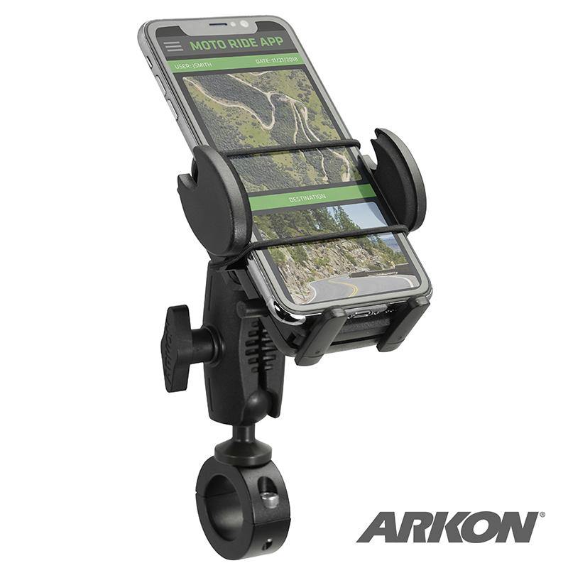 Arkon MC25MM432 Mega Grip Premium Aluminum Motorcycle Handlebar Smartphone Mount (sku 55969) - BuyBits Ltd UK