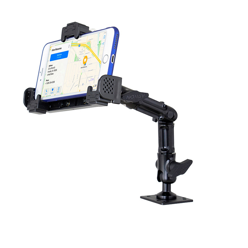 Arkon SM9HD6 Heavy-Duty Multi-Angle Locking Phone Mount with 4-Hole AMPS Drill Base (sku 59203)