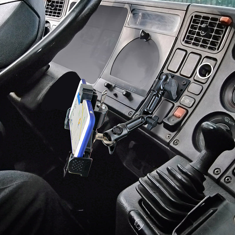 Arkon SM9HD6 Heavy-Duty Multi-Angle Locking Phone Mount with 4-Hole AMPS Drill Base (sku 59203)