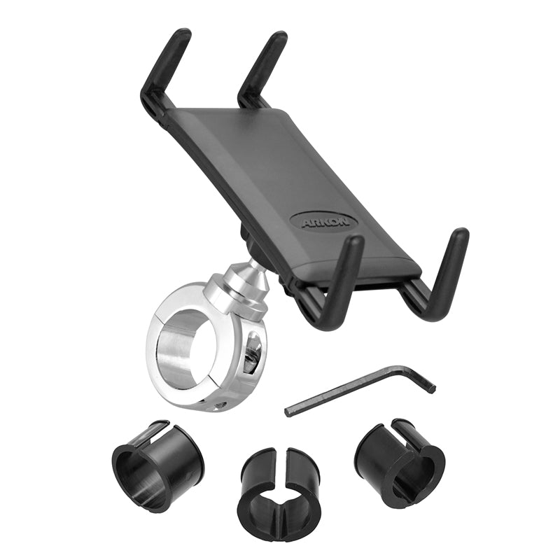 Arkon MC2C632 Slim-Grip Ultra Premium Aluminum Motorcycle Handlebar Phone and Midsize Tablet Mount (sku 59215)