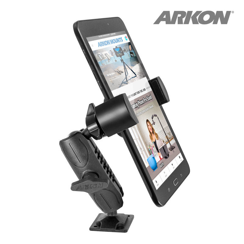 Arkon XLRMAMPS RoadVise XL Wall Phone Drill Base Mount for iPhone 7, 6S, 6 Plus, Galaxy Note 5, Galaxy Tab (sku 41099)