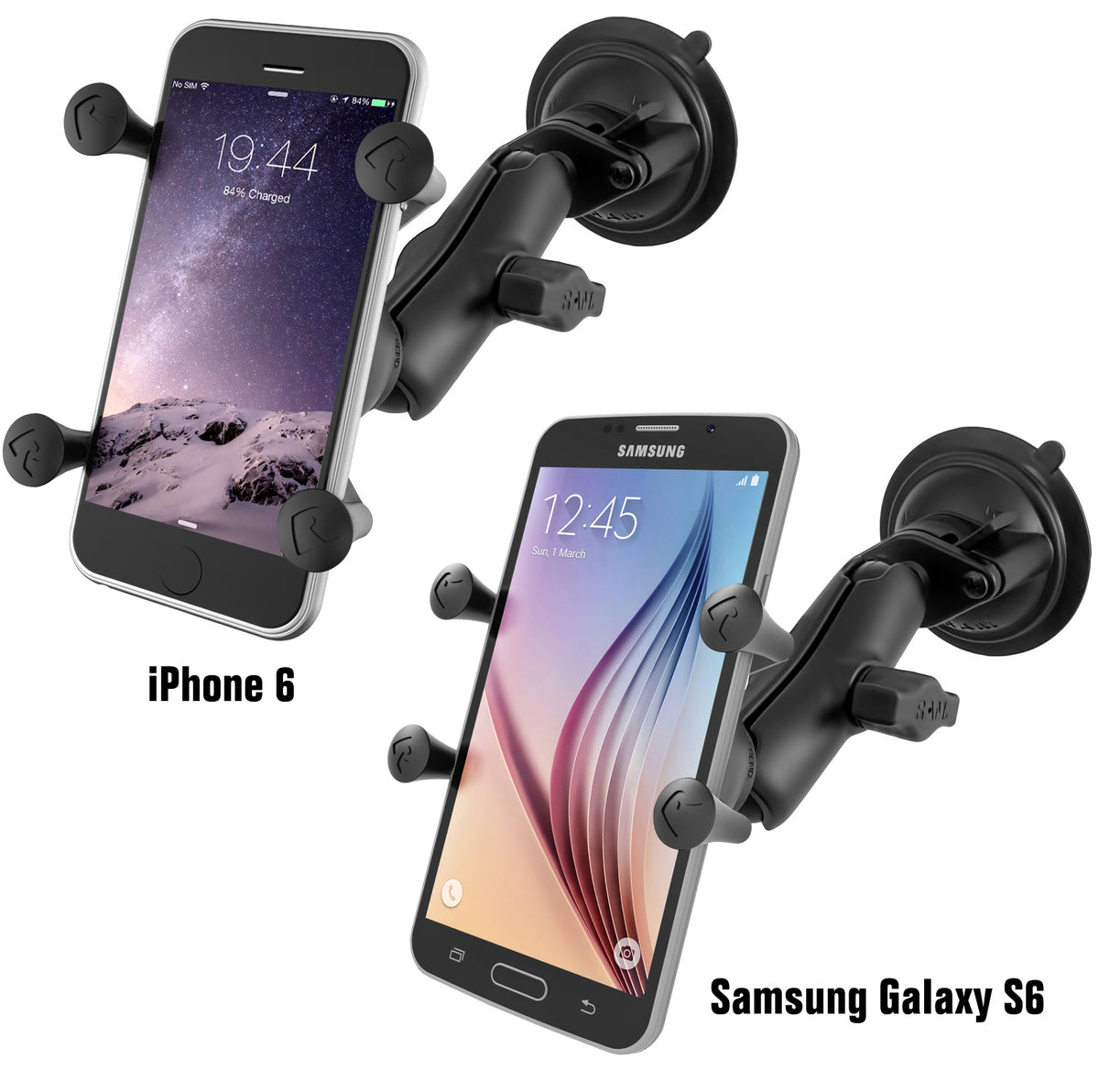 RAM-B-166-UN7 Universal X-Grip Phone Holder Twist Lock Suction Cup (sku 18977)