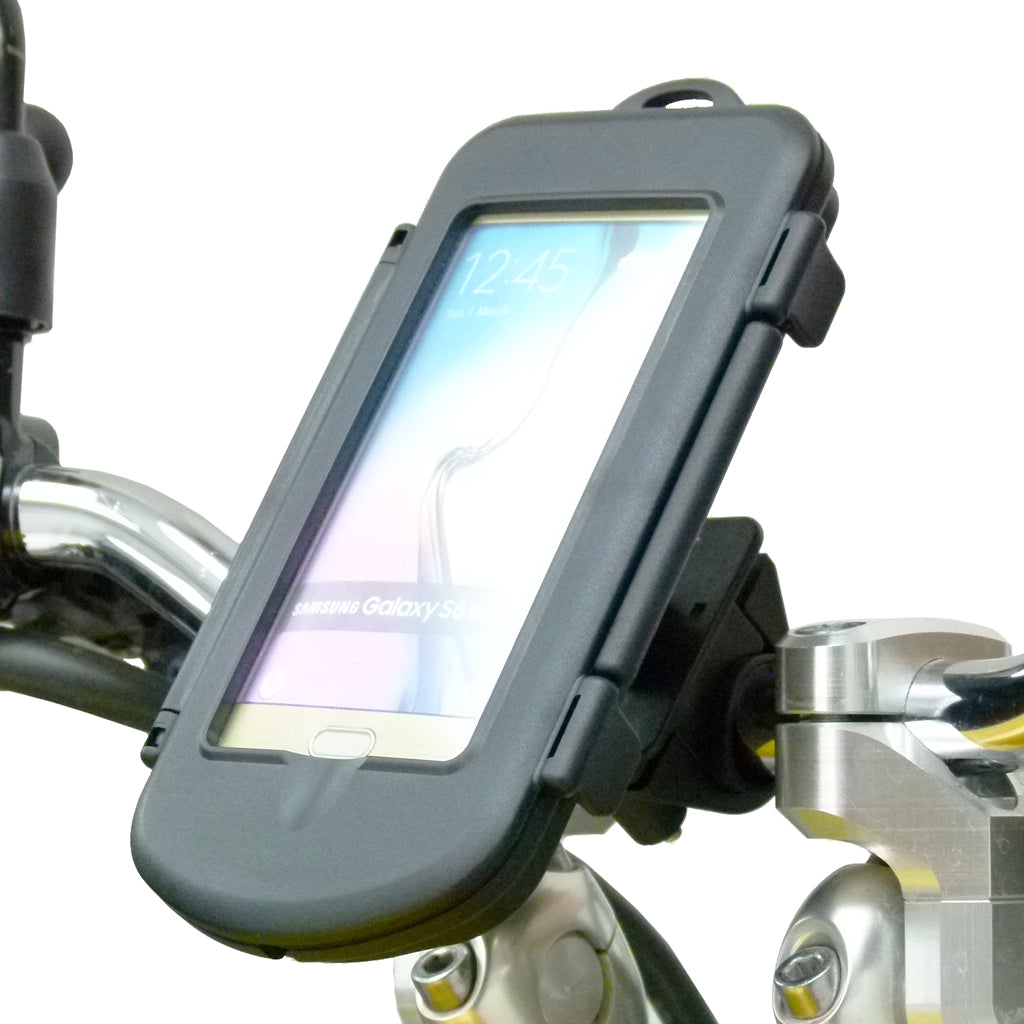 Motorcycle Handlebar Mount &amp; Waterproof Case for Samsung Galaxy S6 Edge (sku 31349)