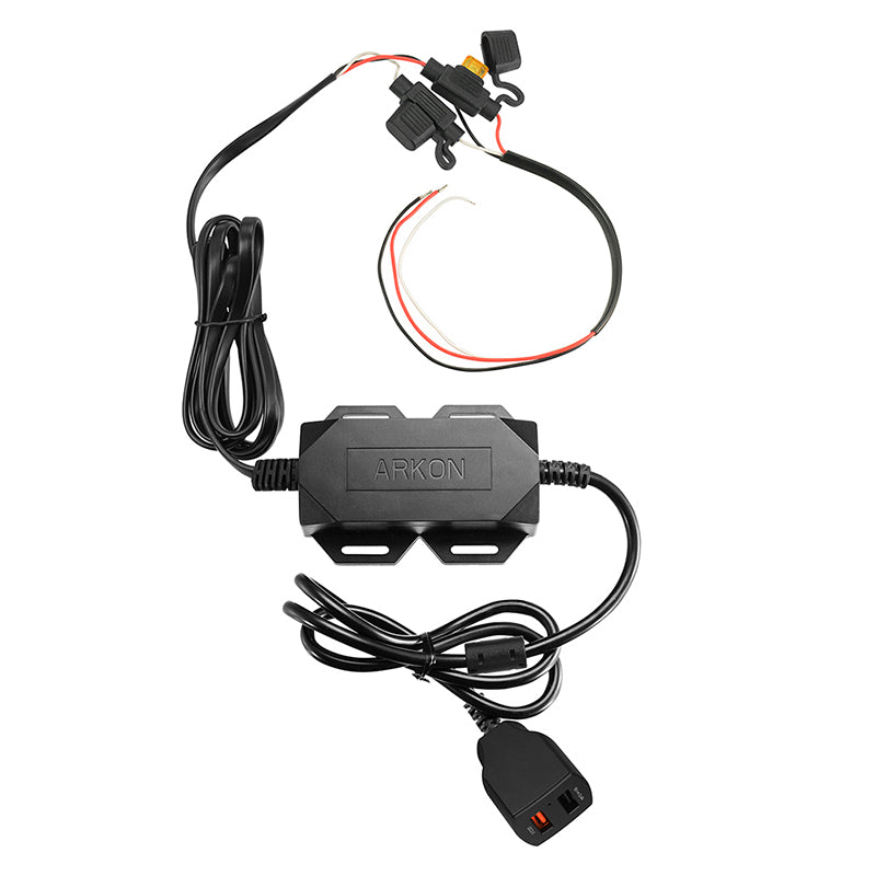 30W 2-Port Quick Charge 3.0 and USB-A Car Fixed Install Charger (sku 57104)
