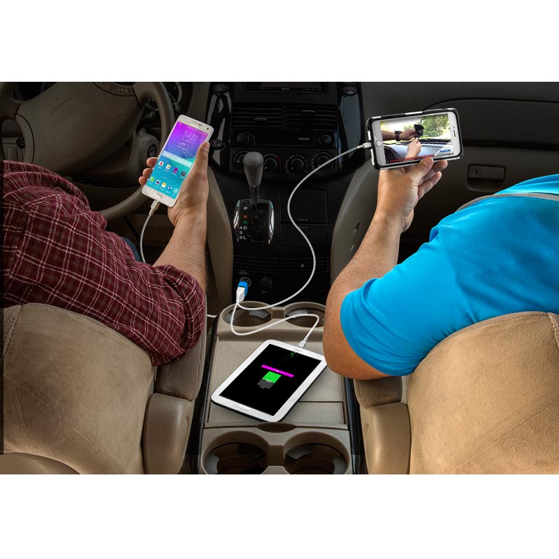 ARKON TW Broadcaster Triple USB Car Charger with 3 USB Ports for iPhone, Smartphone, or Tablet CLA21228  (sku 34442)