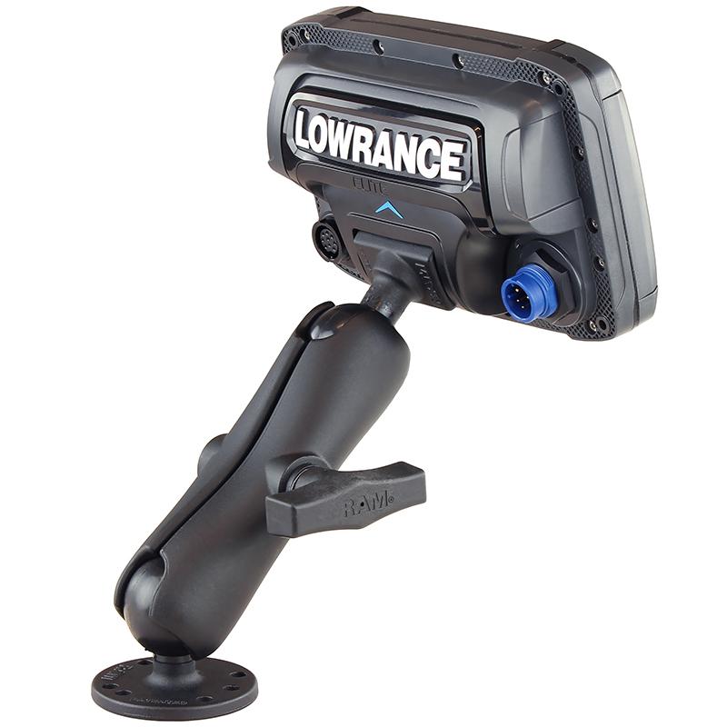 RAM Double Ball Mount for Lowrance Elite-5 &amp; Elite-7 Ti (RAM-101-LO11) (sku 54467) - BuyBits Ltd UK
