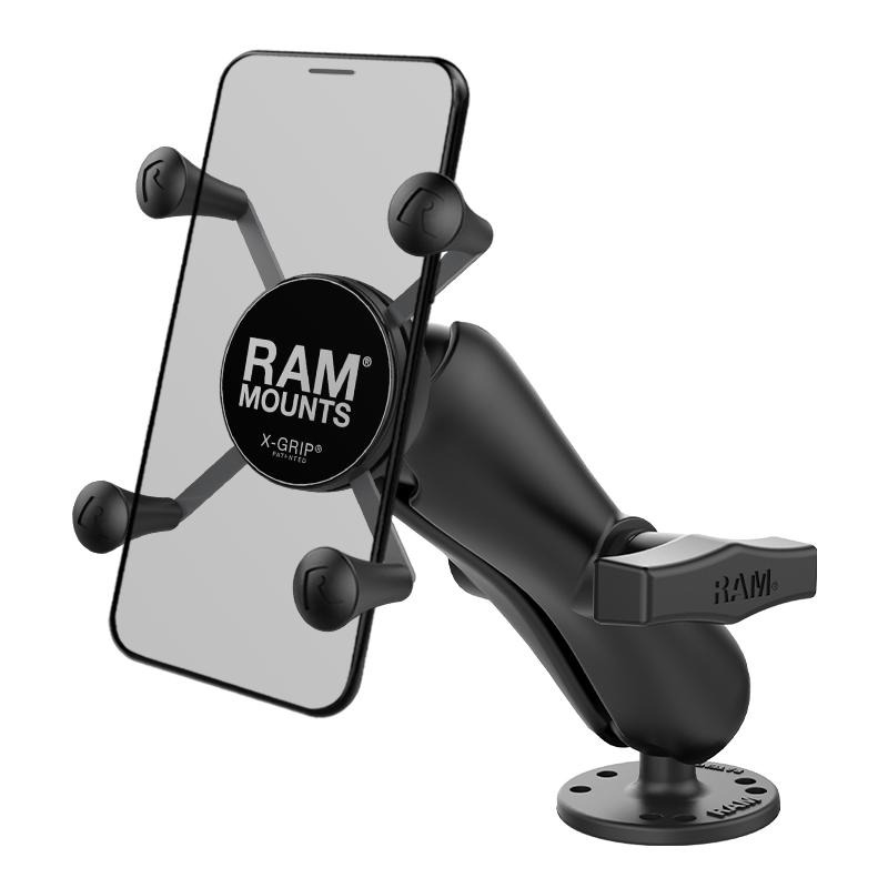 RAM X-Grip Phone Holder with Flat Surface Fleet Mount for Forklift and Heavy Machinery fits Samsung Phones (sku 50966) - BuyBits Ltd UK