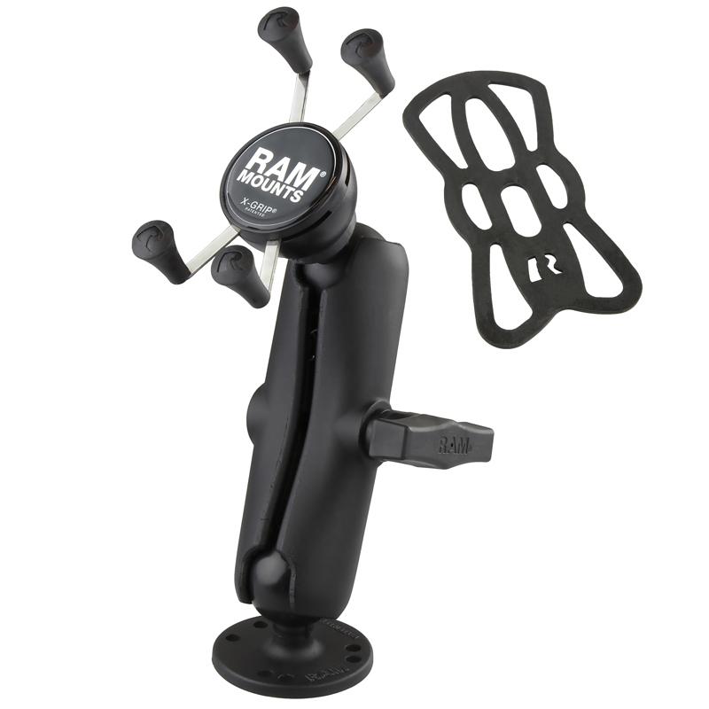 RAM X-Grip Phone Holder with Flat Surface Fleet Mount for Forklift and Heavy Machinery fits Apple iPhone (sku 50965) - BuyBits Ltd UK