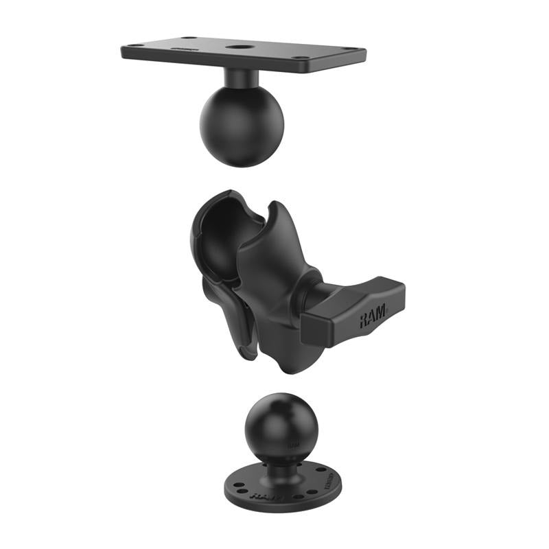 RAM Drill-Down Double Ball Mount for Humminbird Helix 7 (RAM-202-24-B-202U) (sku 54470) - BuyBits Ltd UK