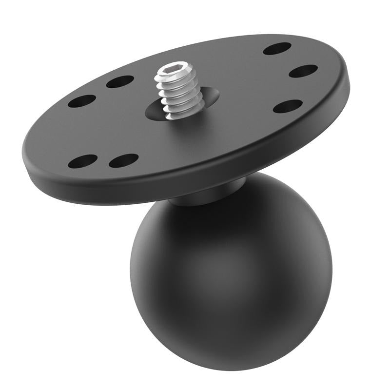 RAM Ball Adapter with Round Plate and 1-4"-20 Threaded Stud (RAM-202AU) (sku 53855) - BuyBits Ltd UK