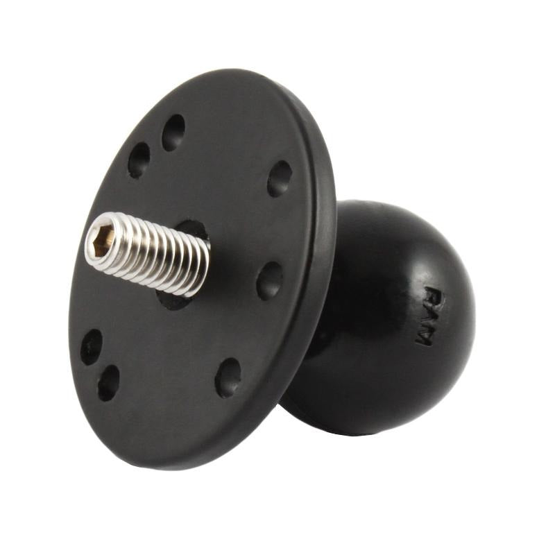 RAM Ball Adapter with Round Plate and 3-8"-16 Threaded Stud (RAM-202CU) (sku 53867) - BuyBits Ltd UK