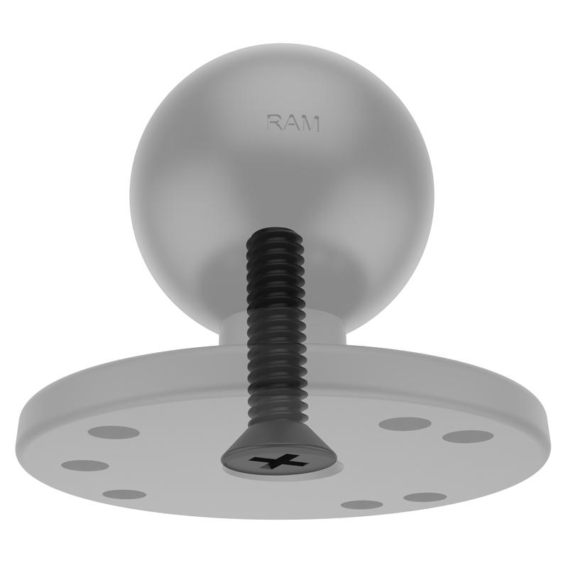 RAM Round Plate with Ball &amp; Steel Reinforced Bolt (RAM-202U-IN1) (sku 55060) - BuyBits Ltd UK