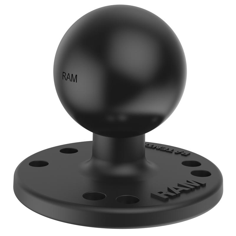 RAM Round Plate with Ball &amp; Steel Reinforced Bolt (RAM-202U-IN1) (sku 55060) - BuyBits Ltd UK