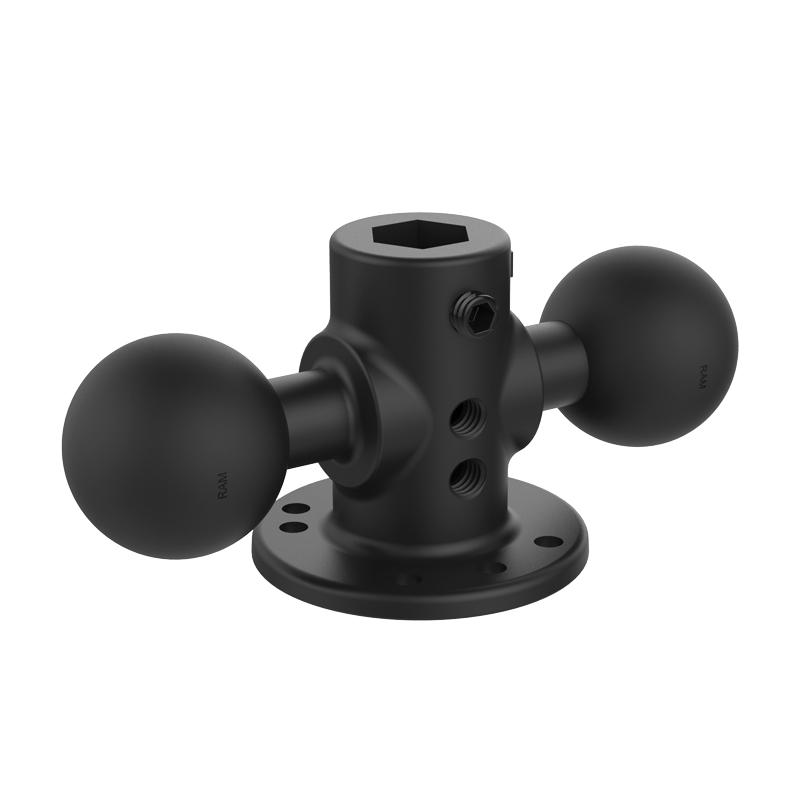 RAM Double Ball Adapter with Round Base (RAM-217-1U) (sku 55109) - BuyBits Ltd UK