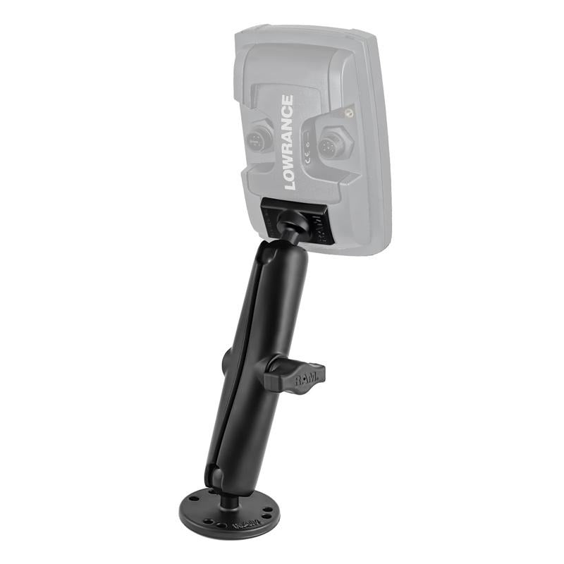 RAM Double Ball Mount for Lowrance Elite-4 &amp; Mark-4 (RAM-B-101-C-LO11) (sku 54476) - BuyBits Ltd UK