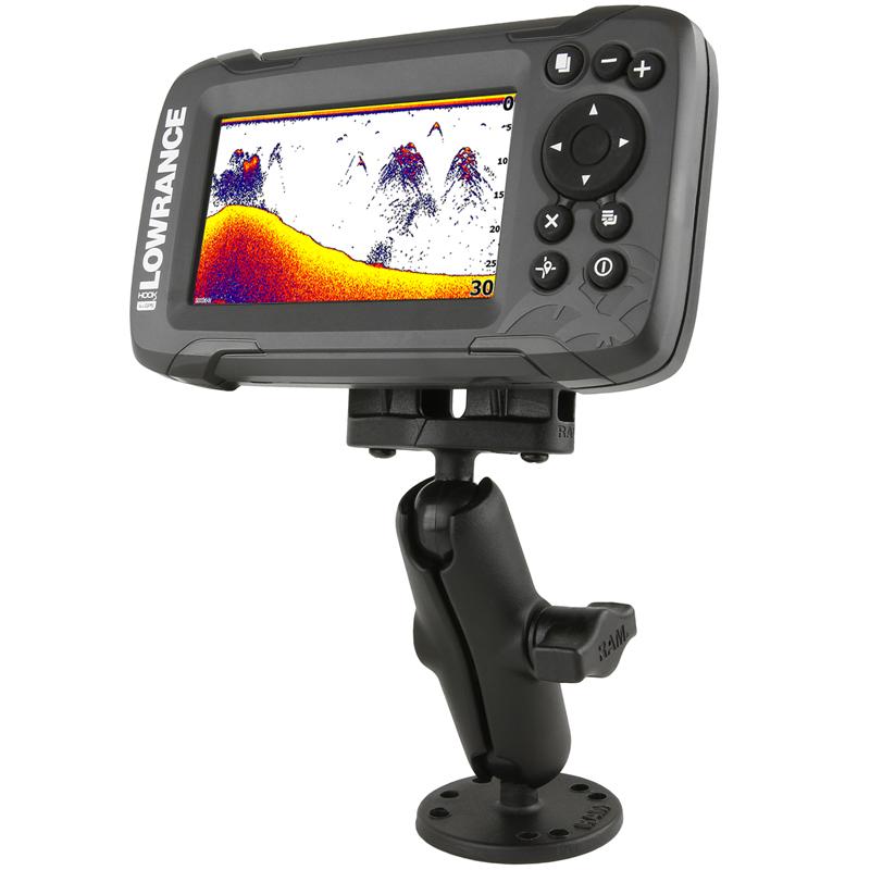 RAM Double Ball Mount for Lowrance Hook² &amp; Reveal Series (RAM-B-101-LO12) (sku 54649) - BuyBits Ltd UK