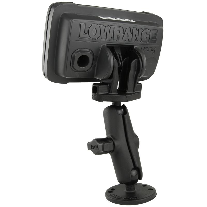 RAM Double Ball Mount for Lowrance Hook² &amp; Reveal Series (RAM-B-101-LO12) (sku 54649) - BuyBits Ltd UK