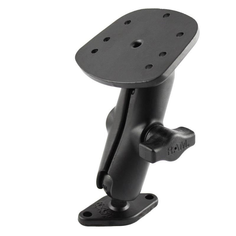RAM Double Ball Diamond Plate Mount for Humminbird Piranha + More (RAM-B-107-1U-238) (sku 54647) - BuyBits Ltd UK
