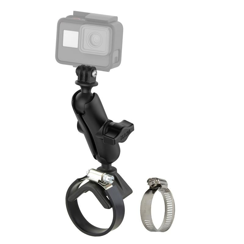 RAM Strap Clamp Mount with Universal Action Camera Adapter (RAM-B-108-GOP1U) (sku 51146) - BuyBits Ltd UK