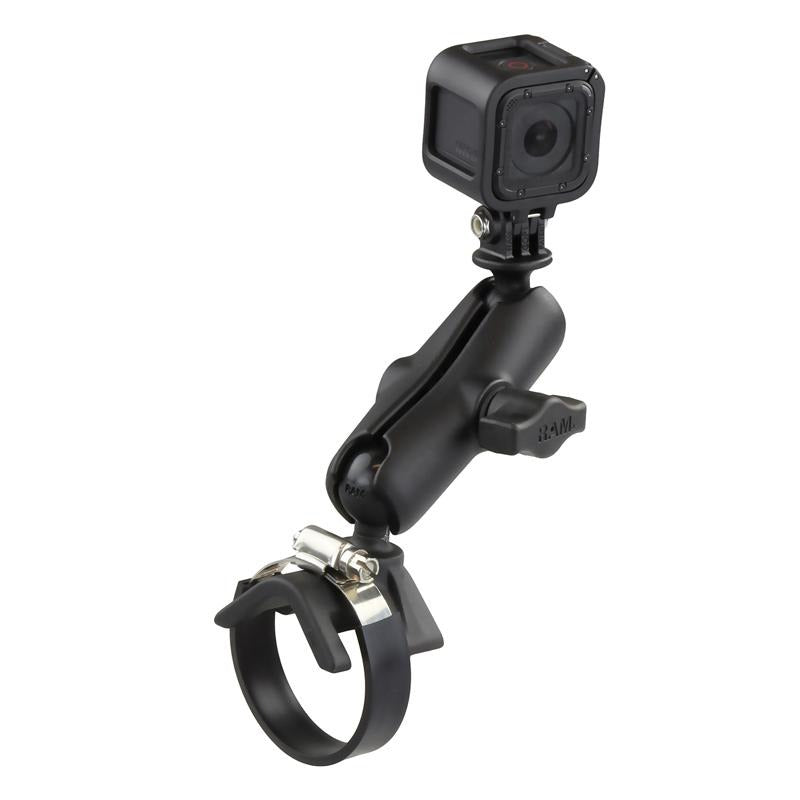 RAM Strap Clamp Mount with Universal Action Camera Adapter (RAM-B-108-GOP1U) (sku 51146) - BuyBits Ltd UK