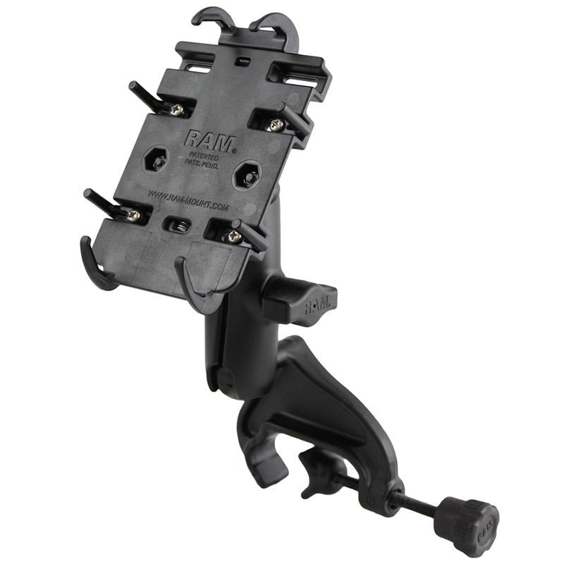RAM Quick-Grip Phone Mount with Yoke Clamp Base (RAM-B-121-PD3) (sku 53841) - BuyBits Ltd UK