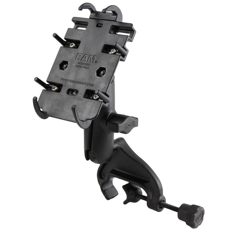 RAM Quick-Grip Phone Mount with Yoke Clamp Base (RAM-B-121-PD3) (sku 53841) - BuyBits Ltd UK
