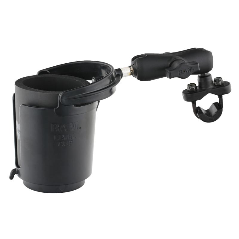 RAM Level Cup 16oz Drink Holder with Handlebar U-Bolt Base (RAM-B-132RU) (sku 54095) - BuyBits Ltd UK