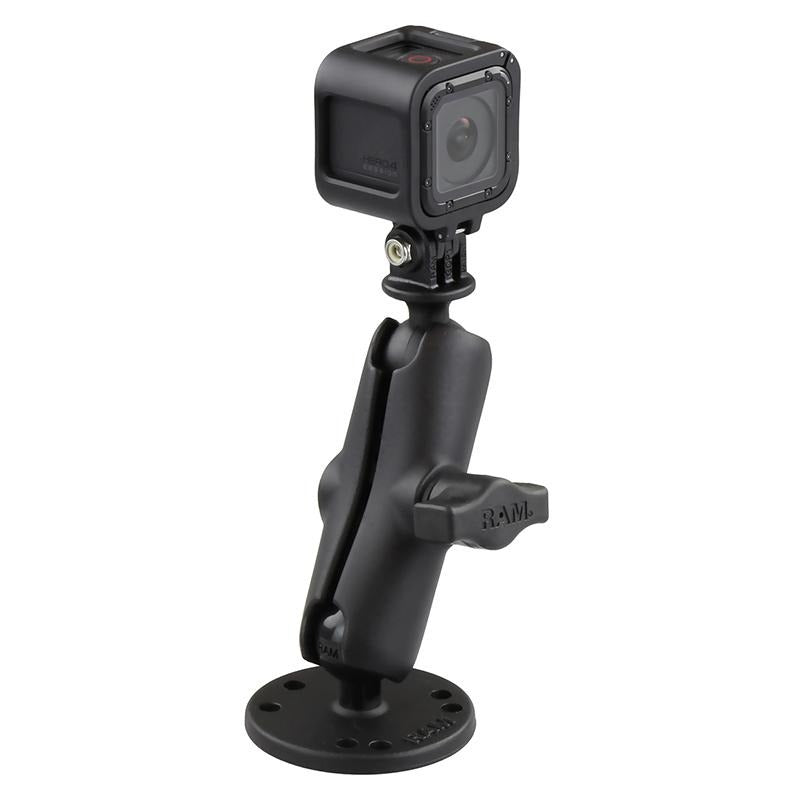 RAM Drill-Down Mount with Universal Action Camera Adapter (RAM-B-138-GOP1U) (sku 51165) - BuyBits Ltd UK