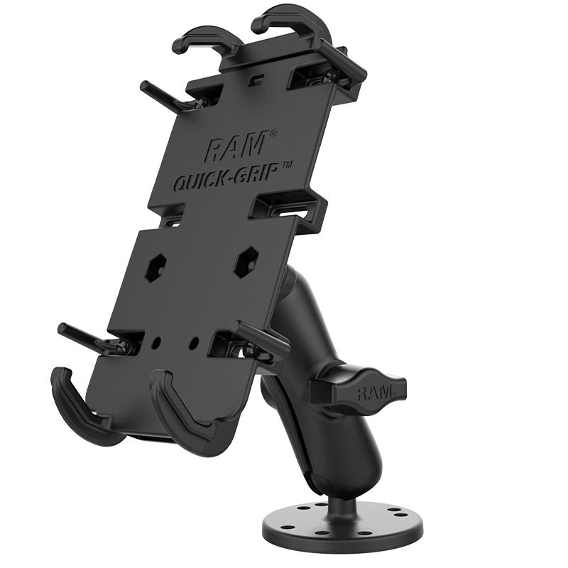 RAM Quick-Grip XL Spring-Loaded Phone Mount with Drill-Down Base (RAM-B-138-PD4U) (sku 53805) - BuyBits Ltd UK