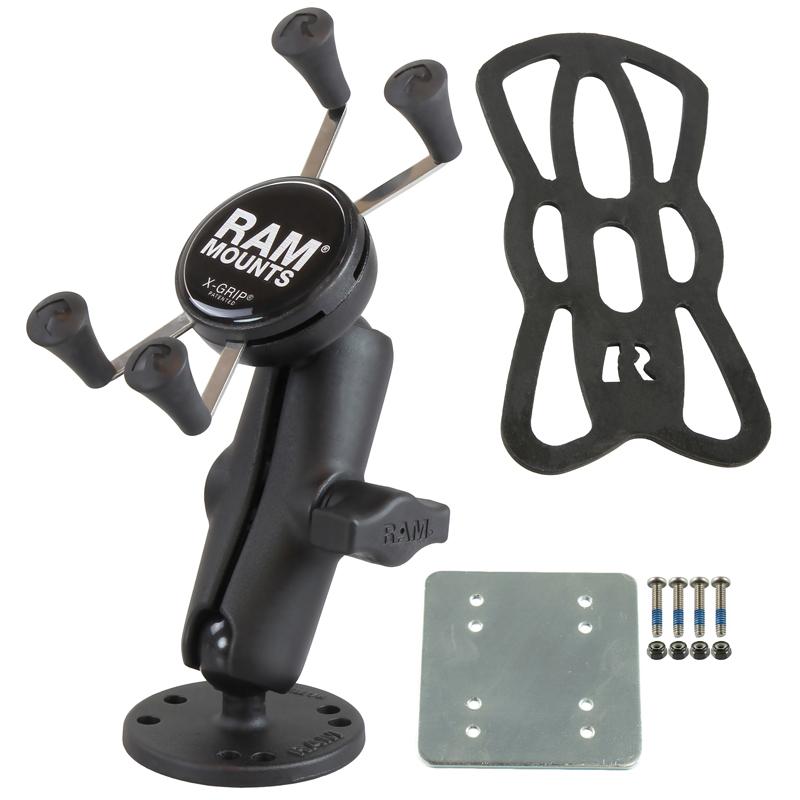 RAM X-Grip Phone Fleet Mount with Drill-Down Base &amp; Backer Plate for Forklift and Heavy Machinery fits Samsung Phones (sku 50963) - BuyBits Ltd UK