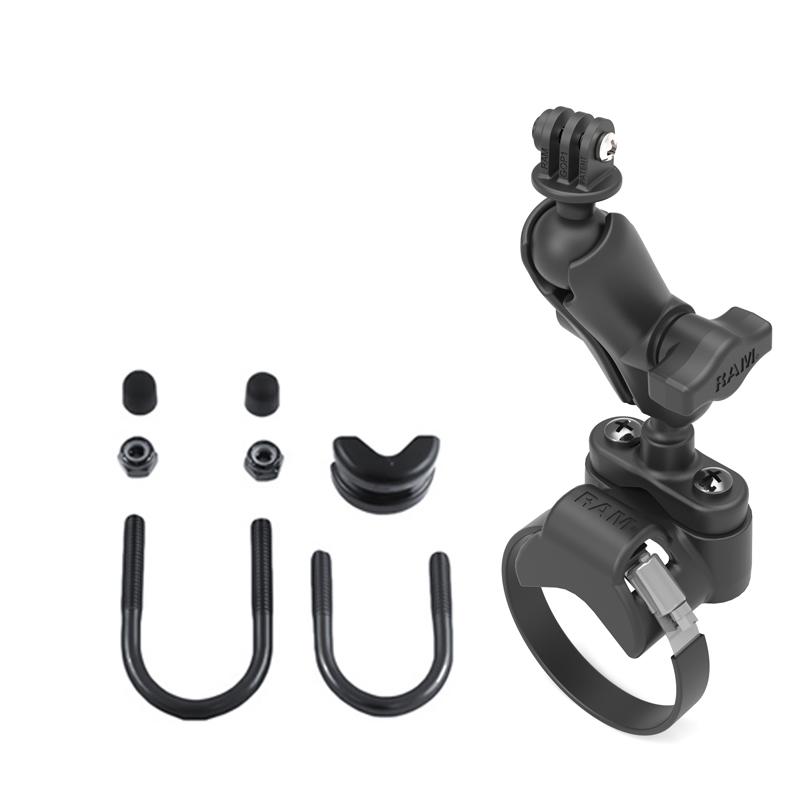 RAM ATV-UTV Handlebar U-Bolt Mount with Action Camera Adapter (RAM-B-149Z-2-GOP1U) (sku 51131) - BuyBits Ltd UK