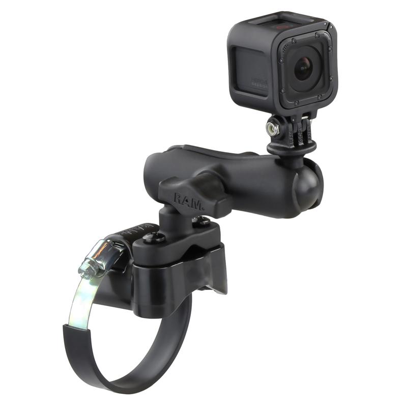 RAM ATV-UTV Handlebar U-Bolt Mount with Action Camera Adapter (RAM-B-149Z-2-GOP1U) (sku 51131) - BuyBits Ltd UK